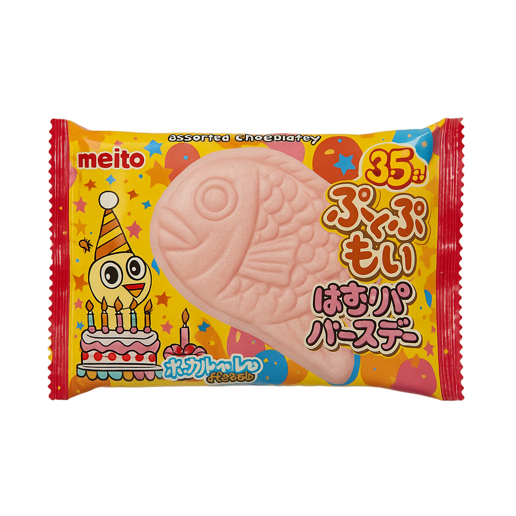 MEITO Puku Puku Taiyaki Birthday Cake Chocolate Wafer